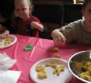 Making Chanuka shape cookies